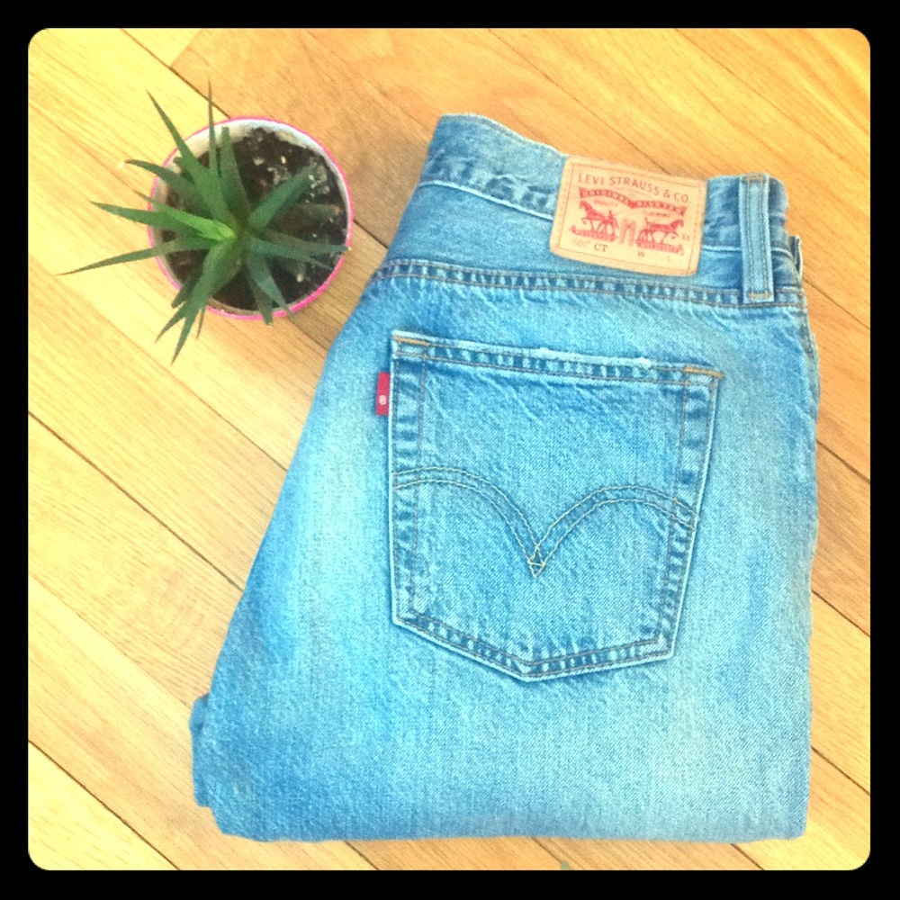 Levi's 501 Distressed Jeans.